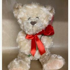 Plush Valentine Rose Bear