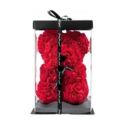 Luxury Artificial Rose Bear (25 cm)